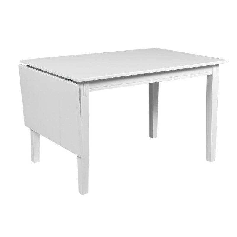 RO Witts Extending Dining Table Rectangular Small White